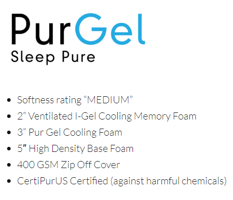 Sleep Bargains Pure Gel 10 Full Mattress